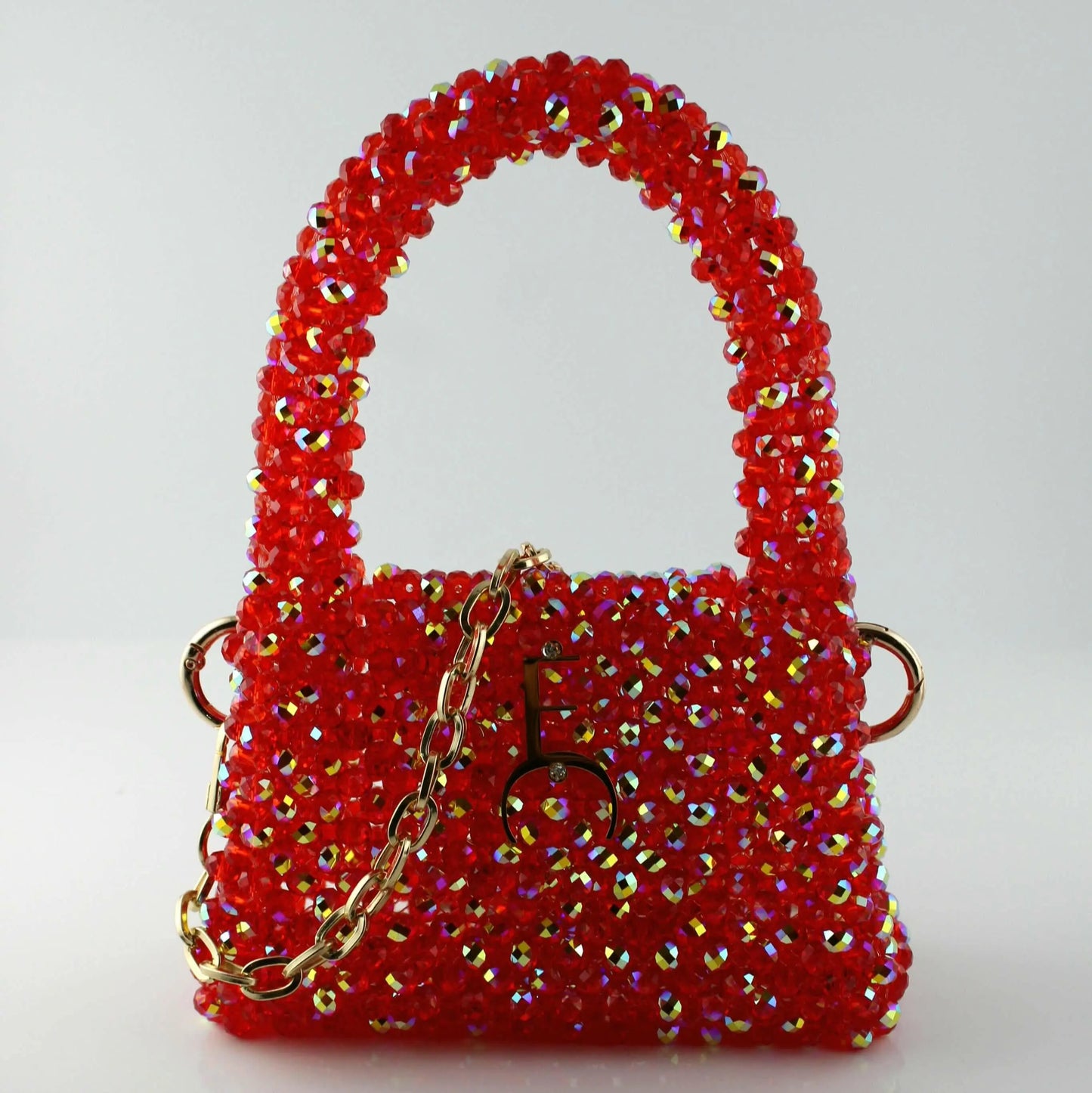 Elixir - Sac en perles de cristal rouge